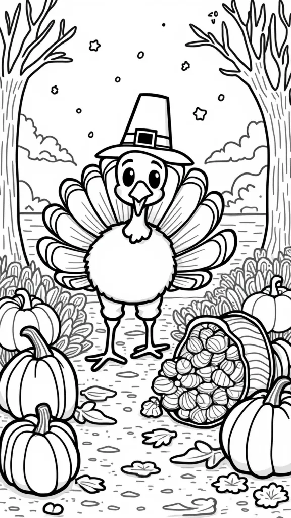 fun thanksgiving coloring pages